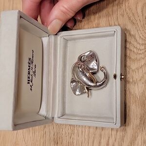 Hermes Elephant Brooch with Hermes Box